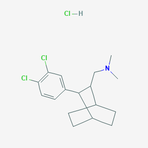 molecular formula C17H24Cl3N B1675277 1-(3-(3,4-dichlorophenyl)bicyclo[2.2.2]octan-2-yl)-N,N-dimethylmethanamine hydrochloride CAS No. 62373-97-1