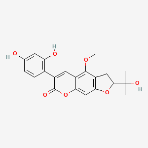 molecular formula C21H20O7 B1675298 Licofuranocoumarin CAS No. 329319-07-5