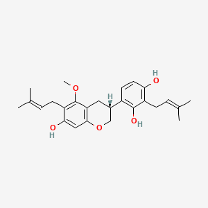 molecular formula C26H32O5 B1675306 2',4',7-Trihydroxy-5-methoxy-3',6-diprenylisoflavan CAS No. 30508-27-1