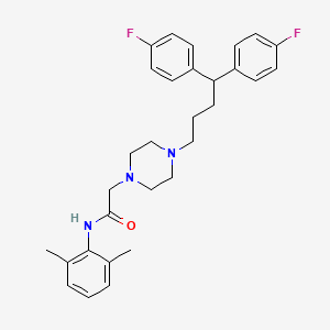 molecular formula C30H35F2N3O B1675316 Lidoflazine CAS No. 3416-26-0