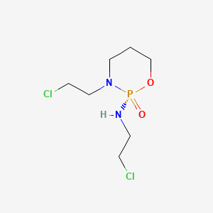 molecular formula C7H15Cl2N2O2P B1675324 (R)-N,3-Bis(2-chloroethyl)tetrahydro-2H-1,3,2-oxazaphosphorin-2-amine 2-oxide CAS No. 66849-34-1