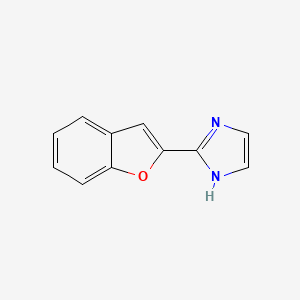 molecular formula C11H8N2O B1675330 2-(1-benzofuran-2-yl)-1H-imidazole CAS No. 150985-54-9