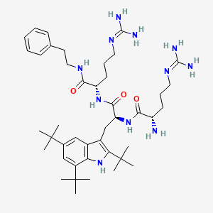 molecular formula C43H69N11O3 B1675336 Voxvoganan CAS No. 1166254-80-3