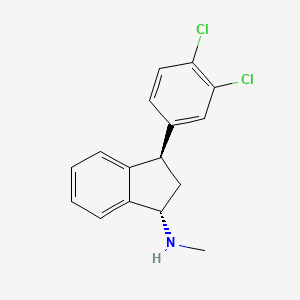 molecular formula C16H15Cl2N B1675337 (1S,3R)-3-(3,4-dichlorophenyl)-N-methyl-2,3-dihydro-1H-inden-1-amine CAS No. 97229-15-7