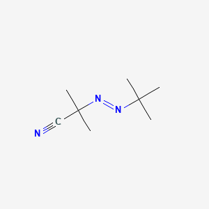 molecular formula C8H15N3 B1675345 Propanenitrile, 2-[(1,1-dimethylethyl)azo]-2-methyl- CAS No. 25149-46-6