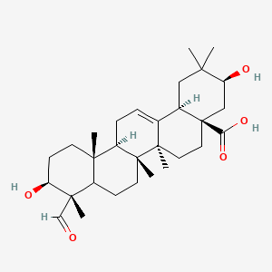 (3S,4aR,6aR,6aS,6bR,9S,10S,12aR,14bR)-9-formyl-3,10-dihydroxy-2,2,6a,6b,9,12a-hexamethyl-1,3,4,5,6,6a,7,8,8a,10,11,12,13,14b-tetradecahydropicene-4a-carboxylic acid