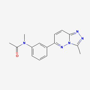 molecular formula C15H15N5O B1675408 N-methyl-N-[3-(3-methyl[1,2,4]triazolo[4,3-b]pyridazin-6-yl)phenyl]acetamide CAS No. 108825-65-6
