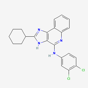molecular formula C22H20Cl2N4 B1675415 2-cyclohexyl-N-(3,4-dichlorophenyl)-3H-imidazo[4,5-c]quinolin-4-amine CAS No. 890087-21-5