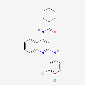 molecular formula C22H21Cl2N3O B1675416 LUF6096 CAS No. 1116652-18-6