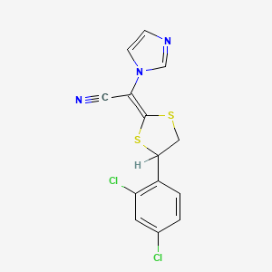 molecular formula C14H9Cl2N3S2 B1675428 (Rac)-Luliconazole CAS No. 101530-21-6