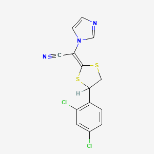 molecular formula C14H9Cl2N3S2 B1675428 Luliconazole, (+/-)- CAS No. 101530-21-6