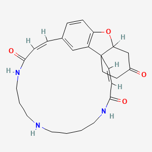 17,19-Etheno-22H-benzofuro(3a,3-n)(1,5,10)triazacycloeicosine-3,14,22-trione, 4,5,6,7,8,9,10,11,12,13,20a,21,23,24-tetradecahydro-