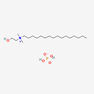 molecular formula C20H46NO5P B1675523 HEXADECYL(2-HYDROXYETHYL)DIMETHYLAMMONIU CAS No. 85563-48-0