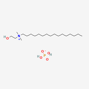 molecular formula C20H46NO5P B1675523 Hexadecyl(2-hydroxyethyl)dimethylammonium dihydrogen phosphate CAS No. 85563-48-0