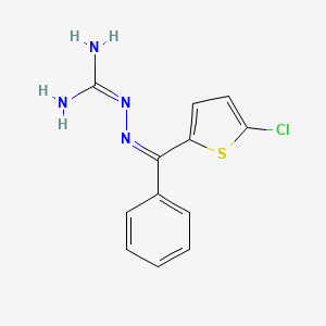 molecular formula C12H11ClN4S B1675536 2-[(Z)-[(5-chlorothiophen-2-yl)-phenylmethylidene]amino]guanidine CAS No. 182633-64-3