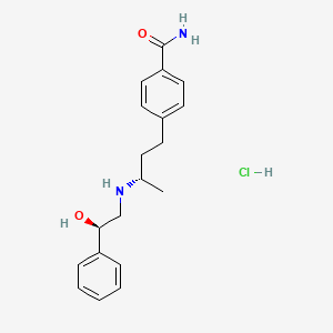 molecular formula C19H25ClN2O2 B1675537 4-(3(S)-((2(R)-Hydroxy-2-phenylethyl)amino)butyl)benzamide hydrochloride CAS No. 72332-32-2