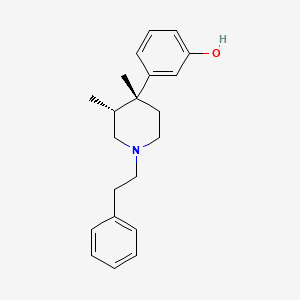 molecular formula C21H27NO B1675538 3-(3,4-Dimethyl-1-phenethyl-piperidin-4-yl)-phenol CAS No. 82970-72-7