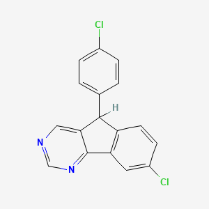 molecular formula C17H10Cl2N2 B1675540 8-chloro-5-(4-chlorophenyl)-5H-indeno[1,2-d]pyrimidine CAS No. 112959-07-6