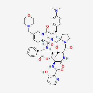 molecular formula C50H63N9O10 B1675544 Linopristin CAS No. 325965-23-9
