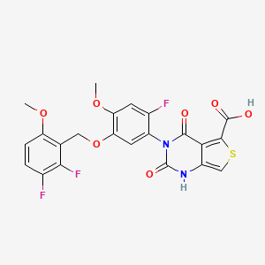 molecular formula C22H15F3N2O7S B1675553 Linzagolix CAS No. 935283-04-8