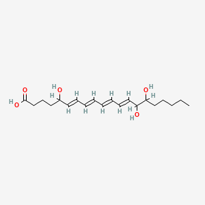 molecular formula C20H32O5 B1675563 5,14,15-Trihydroxy-6,8,10,12-eicosatetraenoic acid CAS No. 92950-25-9
