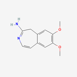molecular formula C12H14N2O2 B1675568 7,8-dimethoxy-1H-3-benzazepin-2-amine CAS No. 57184-68-6
