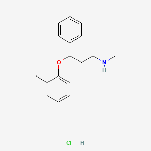 molecular formula C17H22ClNO B1675571 N-methyl-gamma-(2-methylphenoxy)benzenepropanamine hydrochloride CAS No. 82857-40-7