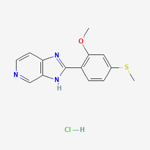 1H-Imidazo(4,5-c)pyridine, 2-(2-methoxy-4-(methylthio)phenyl)-, monohydrochloride