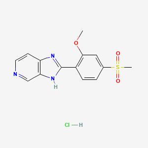 1H-Imidazo(4,5-c)pyridine, 2-(2-methoxy-4-(methylsulfonyl)phenyl)-, monohydrochloride