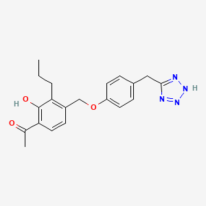 1-(2-Hydroxy-3-propyl-4-((4-(1H-tetrazol-5-ylmethyl)phenoxy)methyl)phenyl)ethanone