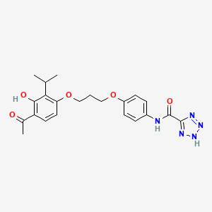 1H-Tetrazole-5-carboxamide, N-(4-(3-(4-acetyl-3-hydroxy-2-propylphenoxy)propoxy)phenyl)-