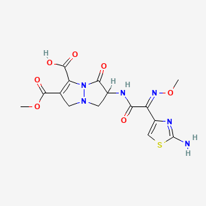 2-[[(2E)-2-(2-Amino-1,3-thiazol-4-yl)-2-methoxyiminoacetyl]amino]-6-methoxycarbonyl-3-oxo-2,7-dihydro-1H-pyrazolo[1,2-a]pyrazole-5-carboxylic acid