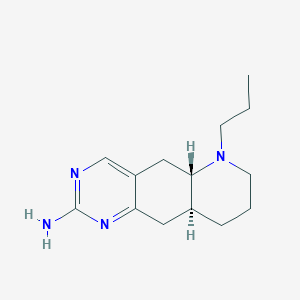 Pyrido(2,3-g)quinazolin-2-amine, 5,5a,6,7,8,9,9a,10-octahydro-6-propyl-, (5aS-trans)-