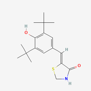 B1675587 (5Z)-5-[(3,5-ditert-butyl-4-hydroxyphenyl)methylidene]-1,3-thiazolidin-4-one CAS No. 107889-32-7