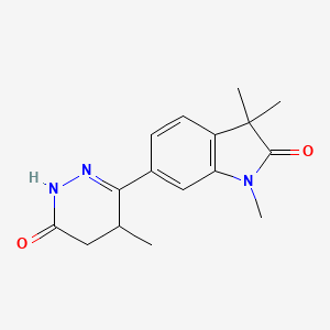 1,3,3-trimethyl-6-(4-methyl-6-oxo-4,5-dihydro-1H-pyridazin-3-yl)indol-2-one