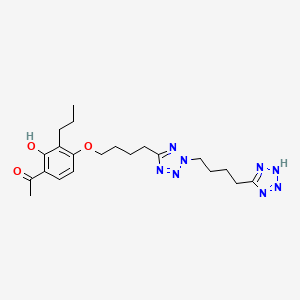Ethanone, 1-(2-hydroxy-3-propyl-4-(4-(2-(4-(1H-tetrazol-5-yl)butyl)-2H-tetrazol-5-yl)butoxy)phenyl)-