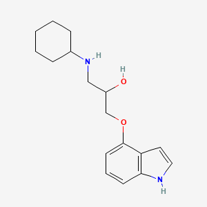 molecular formula C17H24N2O2 B1675604 1-(Cyclohexylamino)-3-(1H-indol-4-yloxy)-2-propanol CAS No. 127414-58-8