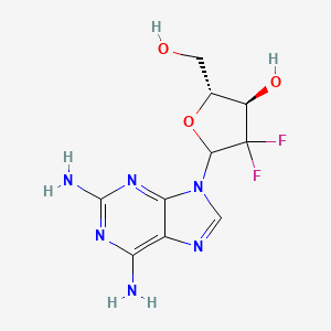 molecular formula C10H12F2N6O3 B1675606 LY207702 CAS No. 103828-81-5