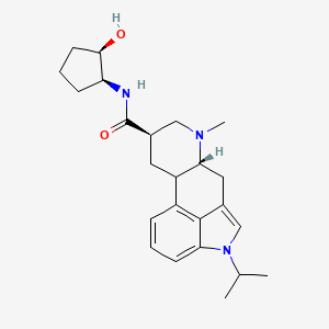 molecular formula C24H33N3O2 B1675612 (6aR,9R,10aR)-N-[(1S,2R)-2-hydroxycyclopentyl]-7-methyl-4-propan-2-yl-6,6a,8,9,10,10a-hexahydroindolo[4,3-fg]quinoline-9-carboxamide CAS No. 137328-52-0