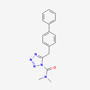 molecular formula C12H10ClN5O5S2 B1675615 5-联苯-4-基甲基-四唑-1-羧酸二甲基酰胺 CAS No. 874902-19-9
