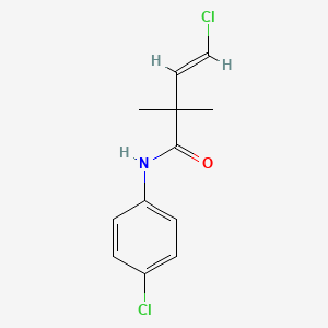 molecular formula C12H13Cl2NO B1675618 3-Butenamide, 4-chloro-N-(4-chlorophenyl)-2,2-dimethyl-, (E)- CAS No. 131399-37-6