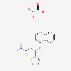 molecular formula C20H21NO5S B1675622 2-Thiophenepropanamine, N-methyl-gamma-(1-naphthalenyloxy)-, ethanedioate (1:1) CAS No. 116817-14-2