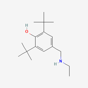 molecular formula C17H29NO B1675625 p-Cresol, 2,6-di-tert-butyl-alpha-(ethylamino)- CAS No. 93811-58-6