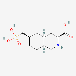 molecular formula C11H20NO5P B1675629 Decahydro-6-(phosphonomethyl)-3-isoquinolinecarboxylic acid CAS No. 137433-06-8