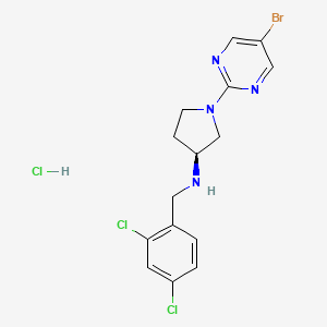 molecular formula C15H16BrCl3N4 B1675630 (3S)-1-(5-bromopyrimidin-2-yl)-N-[(2,4-dichlorophenyl)methyl]pyrrolidin-3-amine;hydrochloride 