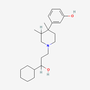 molecular formula C11H20NO5P B1675632 1-Piperidinepropanol, alpha-cyclohexyl-4-(3-hydroxyphenyl)-3,4-dimethyl- CAS No. 120938-72-9