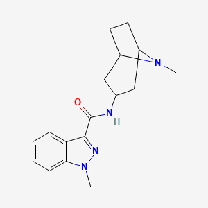 molecular formula C17H22N4O B1675648 1-Methyl-N-(8-methyl-8-azabicyclo(3.2.1)oct-3-yl)-1H-indazole-3-carboxamide CAS No. 119193-37-2