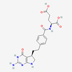 (2S)-2-[[4-[2-[(5R)-2-amino-4-oxo-1,5,6,7-tetrahydropyrrolo[2,3-d]pyrimidin-5-yl]ethyl]benzoyl]amino]pentanedioic acid