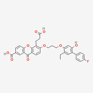 molecular formula C34H29FO9 B1675655 LY 292728 CAS No. 153034-77-6