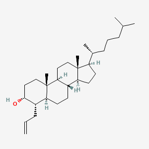 B1675658 Cholestan-3-ol, 4-(2-propenyl)-, (3alpha,4alpha,5alpha)- CAS No. 152755-31-2